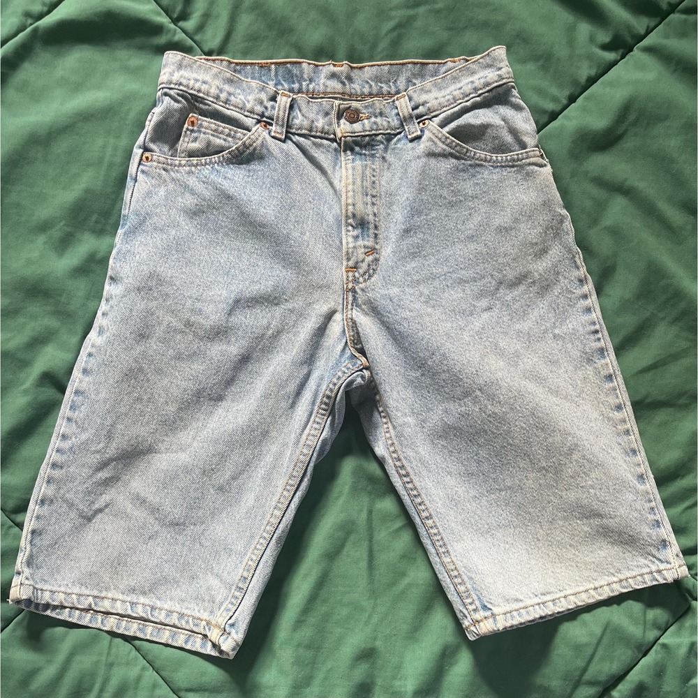 Vintage Levis 550 Orange Tab Relaxed Fit Denim Shorts Light Wash Mens 30 28x10